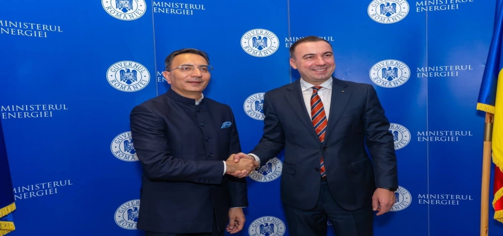 Honorable Minister of State Mr. Jitin Prasada met H.E. Mr. Bogdan Gruia Ivan, Minister for Energy of  Romania.